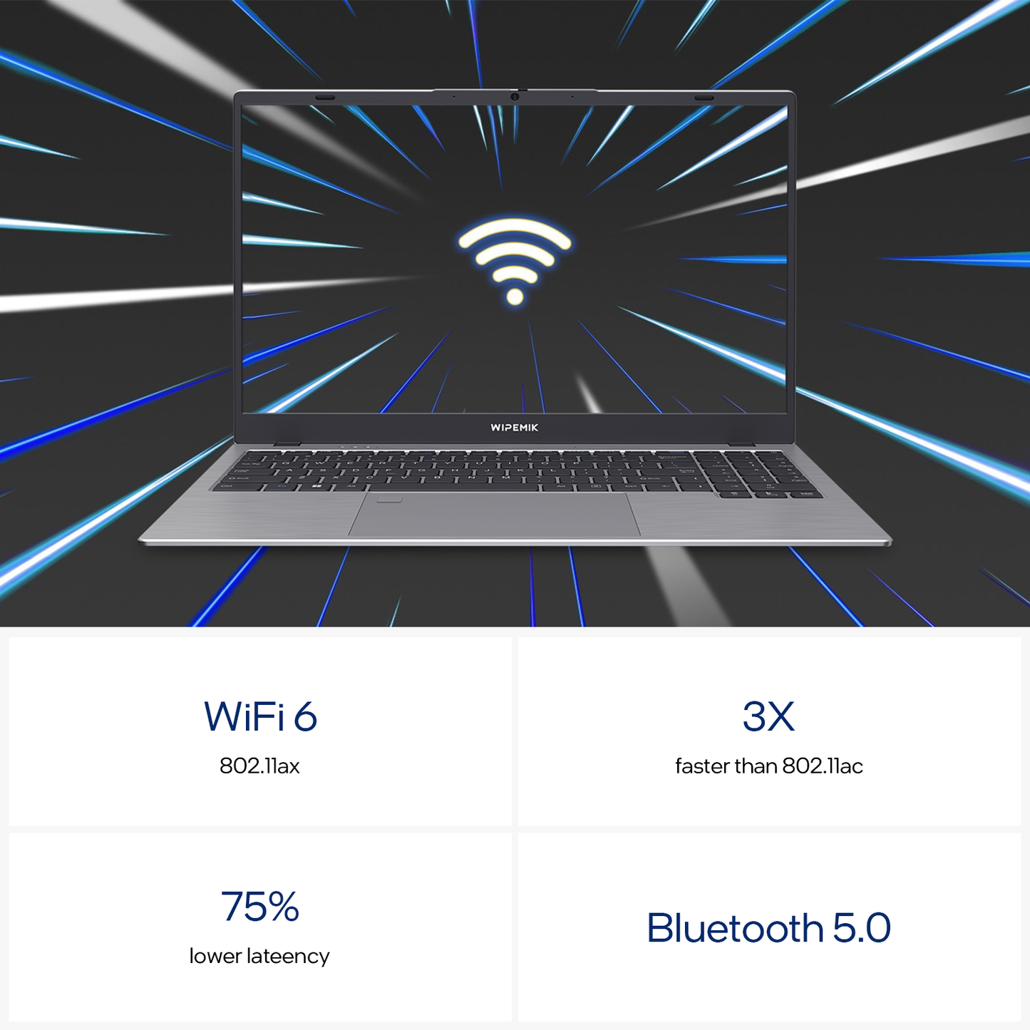 WIPEMIK Laptop Computer, 16GB LPDDR5 RAM Laptop 512GB NVMe SSD, Intel Quad-Core N100, 15.6 Inch 1080P IPS Display Windows 11 Pro Laptops, WiFi 6, BT 5.2, RJ45 Ethernet, Fingerprint, USB Type-C
