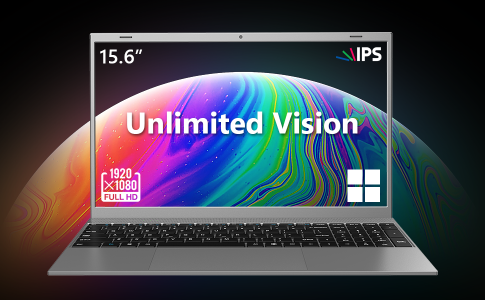 WIPEMIK Laptop Computer, 15.6 Inch 12GB RAM 256GB SSD Intel Quad-Core N4120 Windows 11 Laptop, 1080P Full HD IPS Display, 2.4/5G WiFi, Bluetooth 4.2, USB 3.0, Webcam, Expandable Up to 1TB