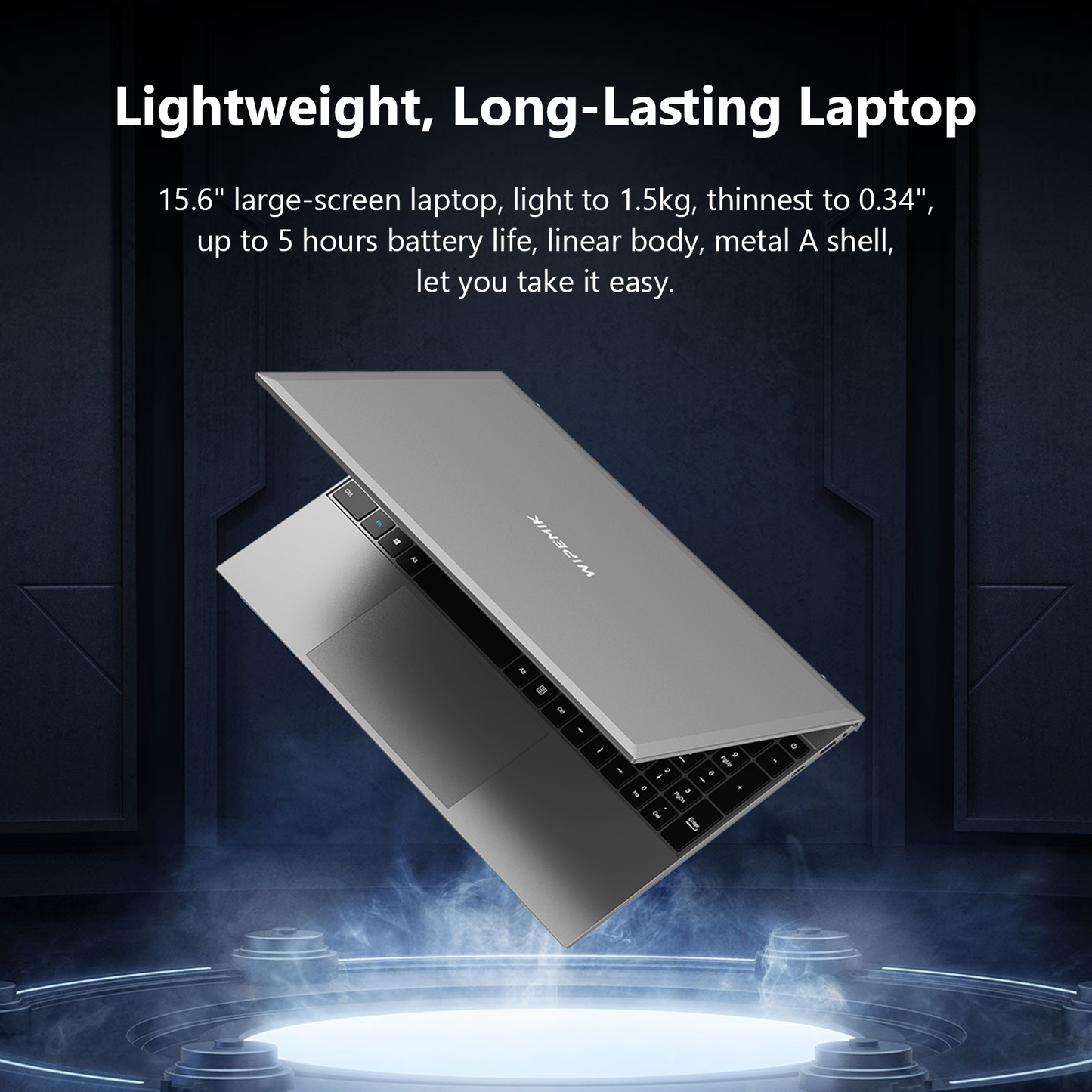 WIPEMIK Laptop Computer, 15.6 Inch 12GB RAM 256GB SSD Intel Quad-Core N4120 Windows 11 Laptop, 1080P Full HD IPS Display, 2.4/5G WiFi, Bluetooth 4.2, USB 3.0, Webcam, Expandable Up to 1TB