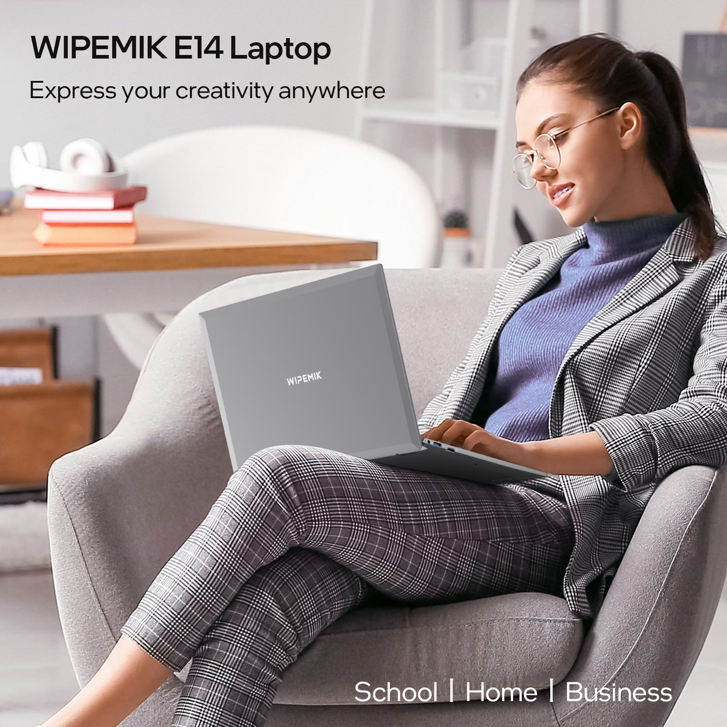 WIPEMIK 2024 Laptop Computer, 16GB RAM Laptop 512GB SSD, Intel Quad-Cores N4120 Processor Windows 11 Laptop, 14 Inch Full HD 1080P School Laptop, Support 2.4G/5G WiFi, USB 3.0, Long Lasting Battery